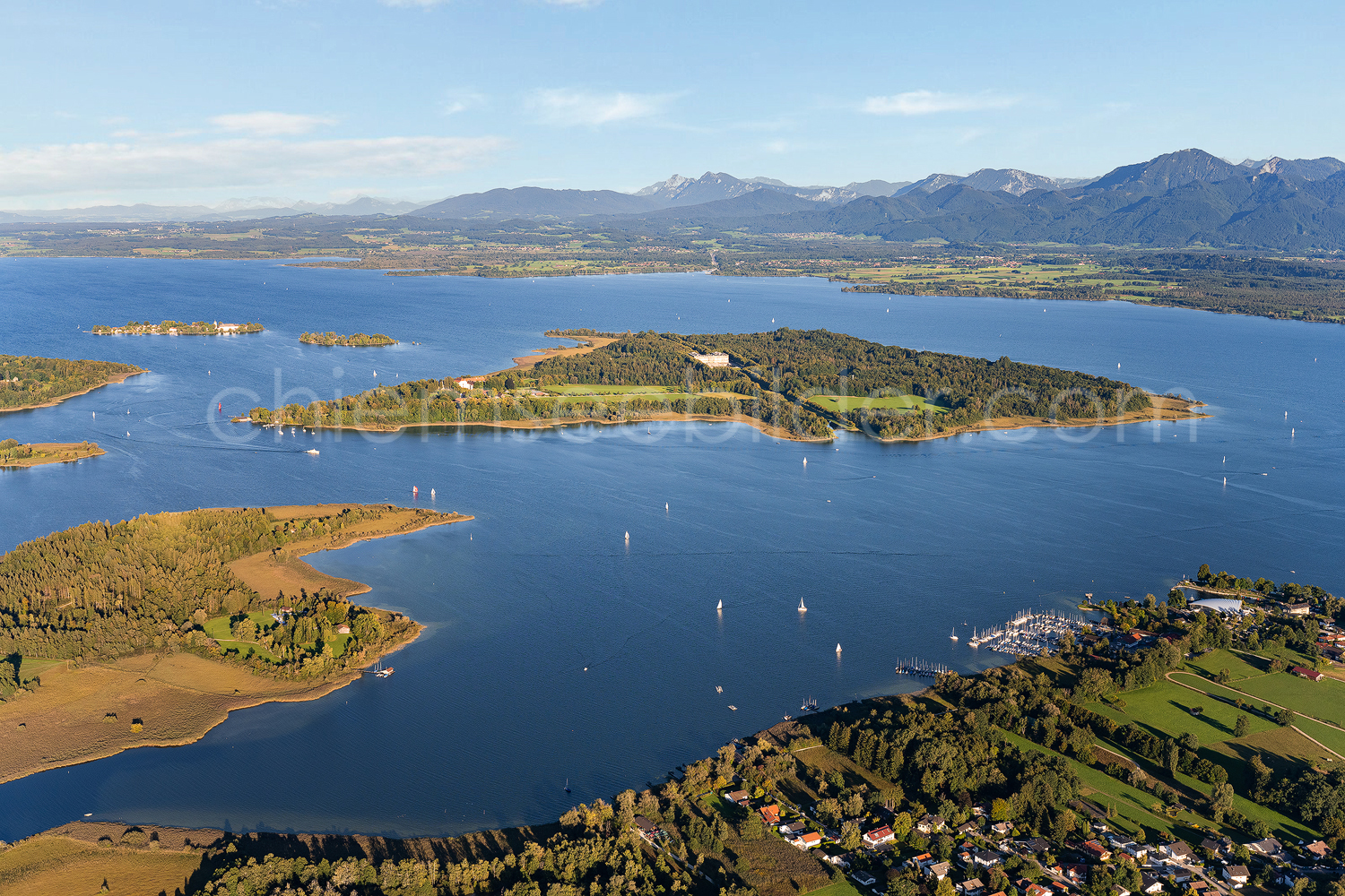 LB010 Schafwaschener Bucht mit Chiemseeinseln