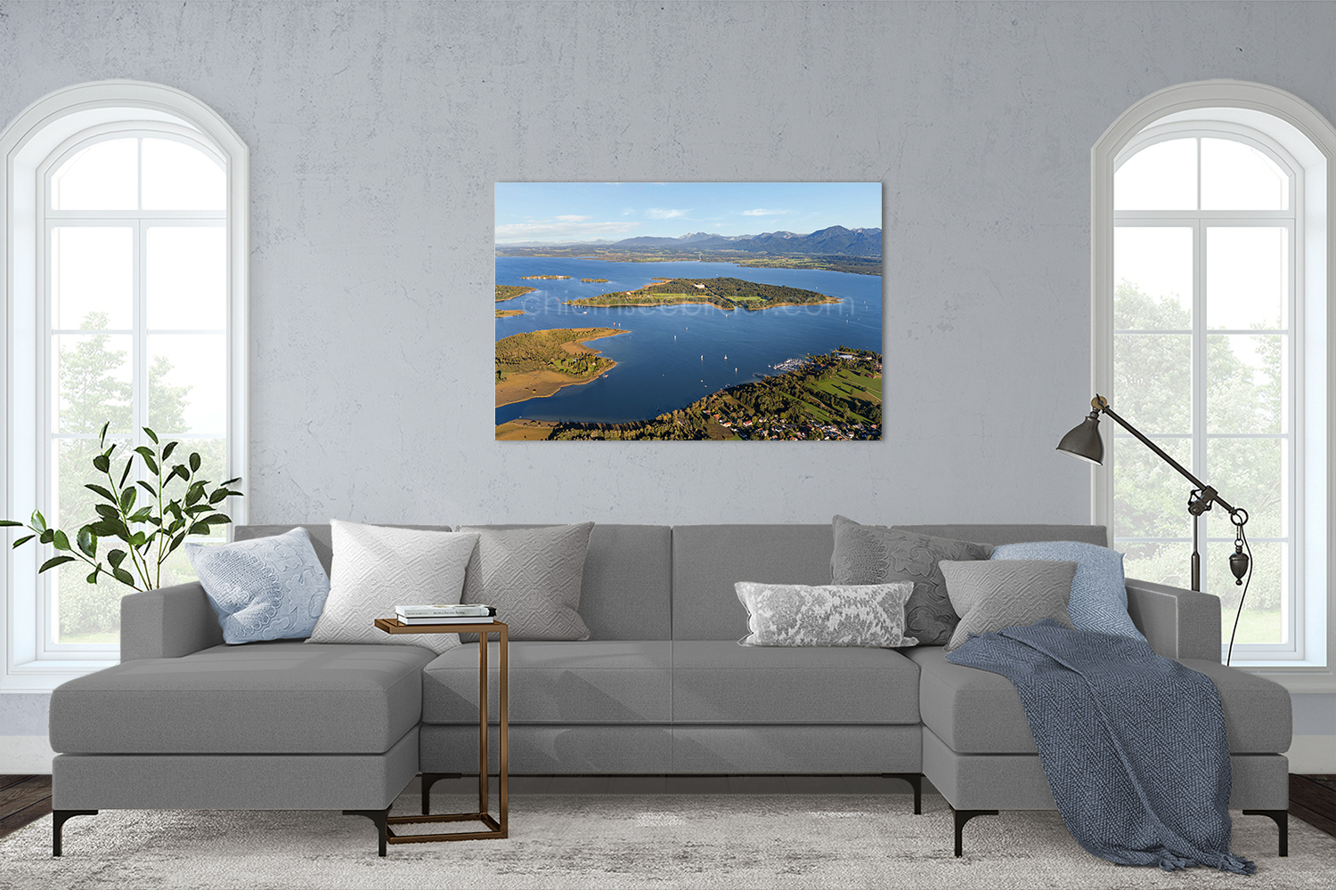 LB010 Schafwaschener Bucht mit Chiemseeinseln – Bild 2